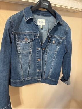 Jessica Simpson Classic Blue Denim Jacket with Button Front